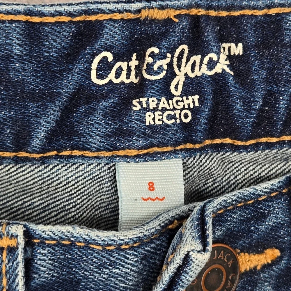 Old Navy Bootcut & Cat & Jack Straight Girls Size 8 Jeans Bundle‎ Blue Denim